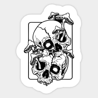 skull mashroom Sticker